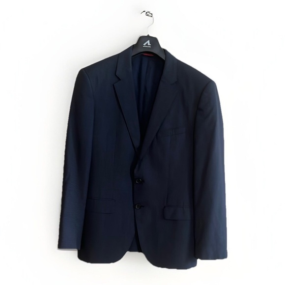 Hugo Boss 100% Virgin Wool Men's Navy Blazer sz 36S - Picture 1 of 12